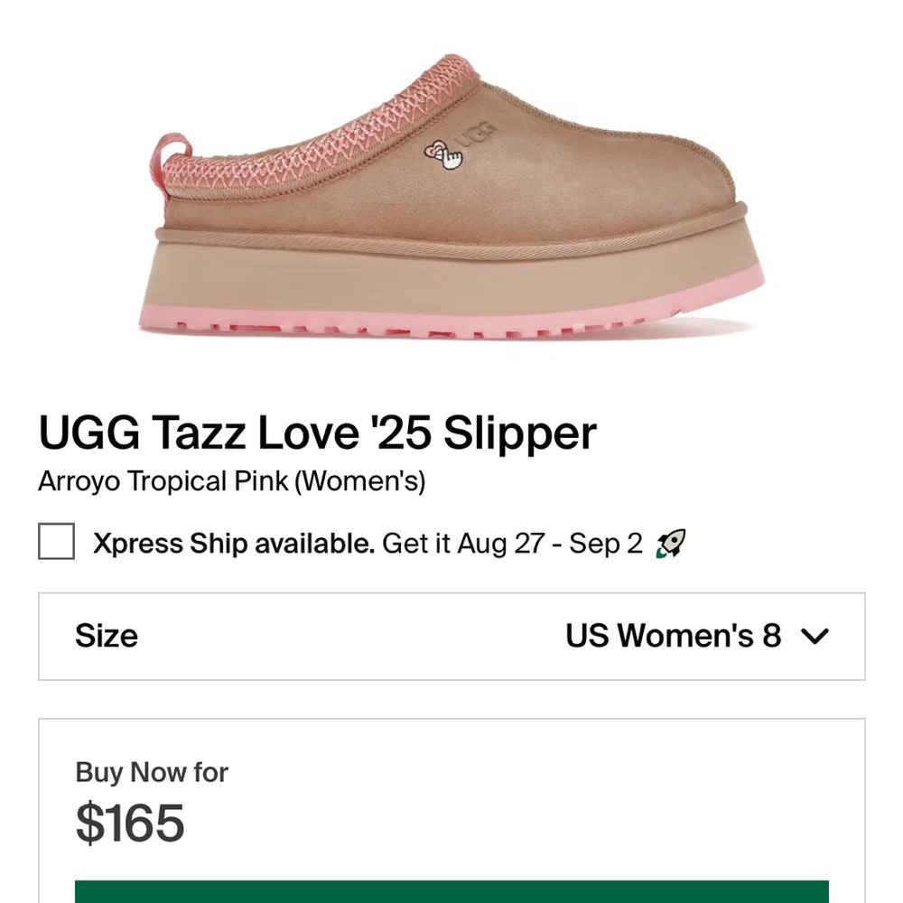 UGG Women's Tazz Slipper - Tropical Pink and Tan